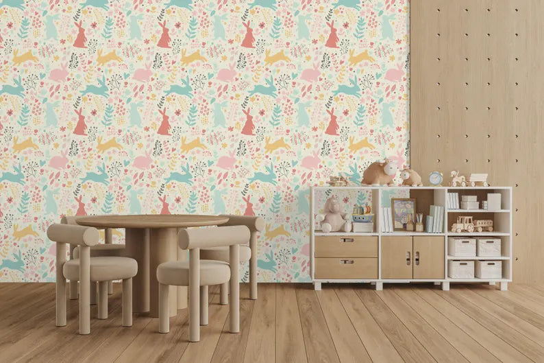 Paintbrush Studios - Easter Bunny Hop Nursery Wallpaper Mural