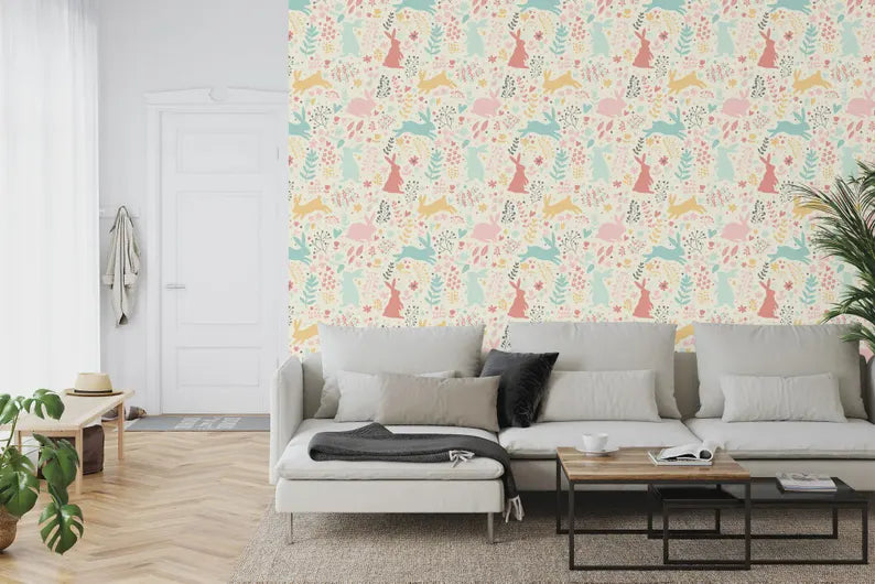 Paintbrush Studios - Easter Bunny Hop Nursery Wallpaper Mural