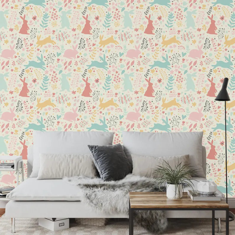 Paintbrush Studios - Easter Bunny Hop Nursery Wallpaper Mural
