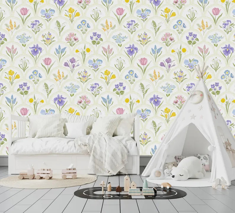 Sprint Garden Flowers Nursery Wallpaper Mural