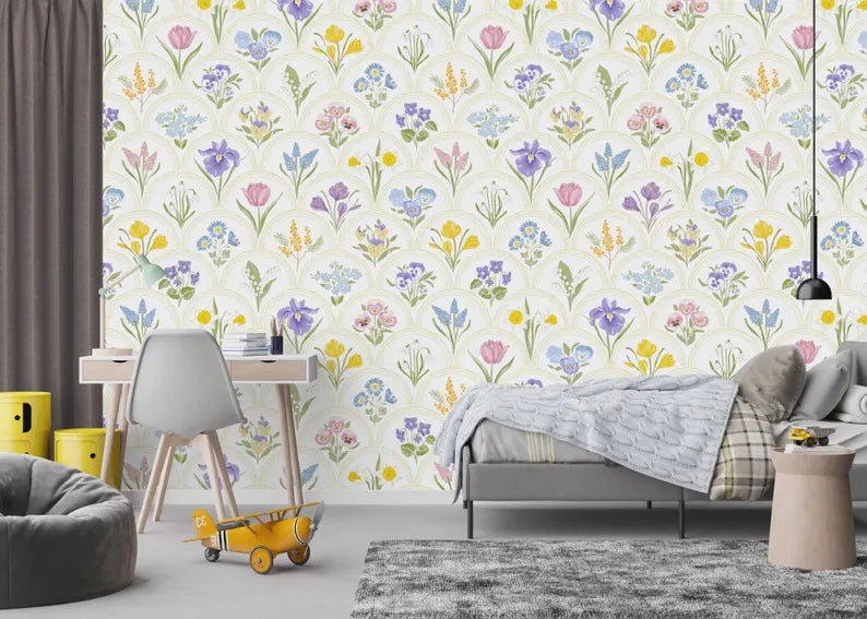 Sprint Garden Flowers Nursery Wallpaper Mural
