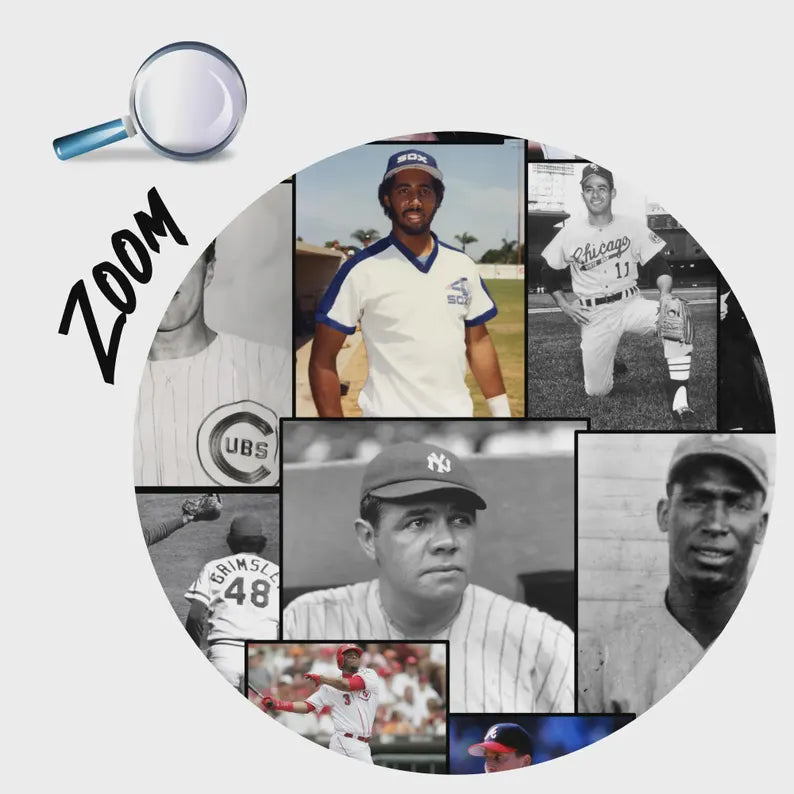 Baseball Legends Hall of Fame Wallpaper Mural, Kids Room