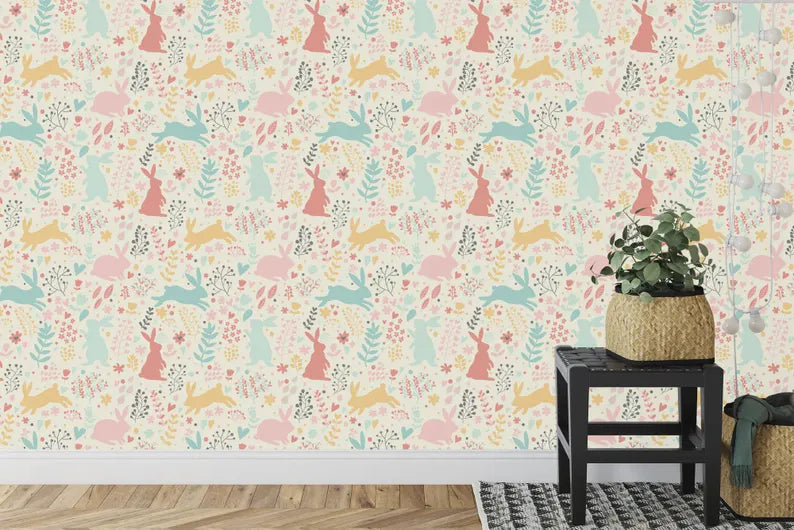 Paintbrush Studios - Easter Bunny Hop Nursery Wallpaper Mural