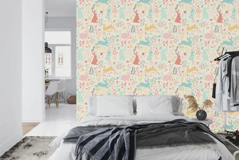 Paintbrush Studios - Easter Bunny Hop Nursery Wallpaper Mural