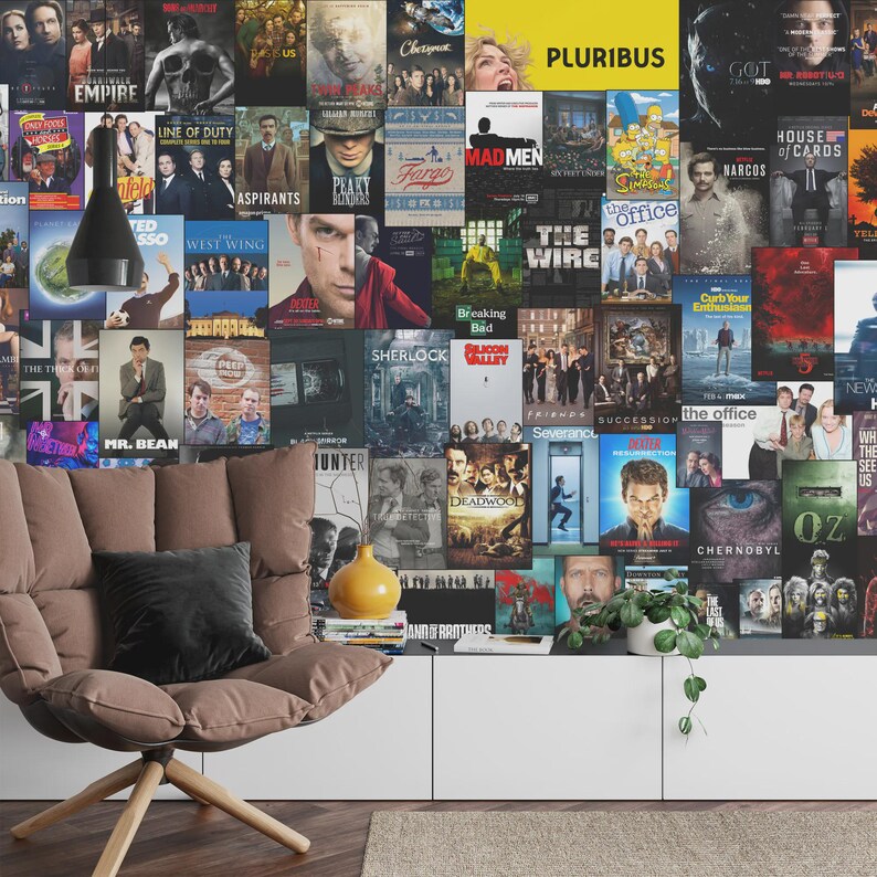TV Shows Series Poster Collage Wall Decal