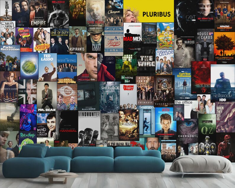 TV Shows Series Poster Collage Wall Decal