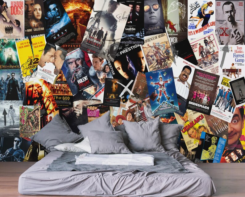 Movie Poster Collage Wallpaper Mural