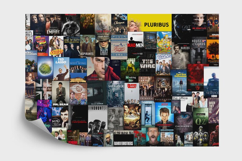 TV Shows Series Poster Collage Wall Decal