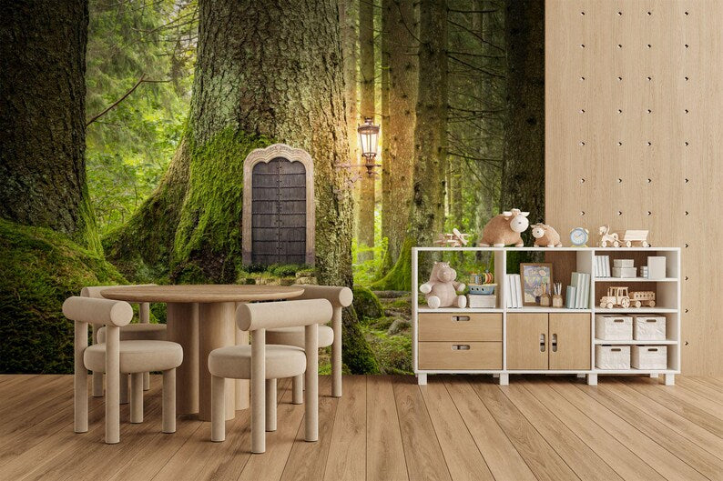 wallpaper mural close view focusing on illustration quality textures and visual depth for interior decoration wall decor wa