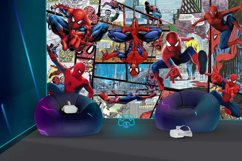 Superhero Comic Wallpaper Mural, Kids Room Decor