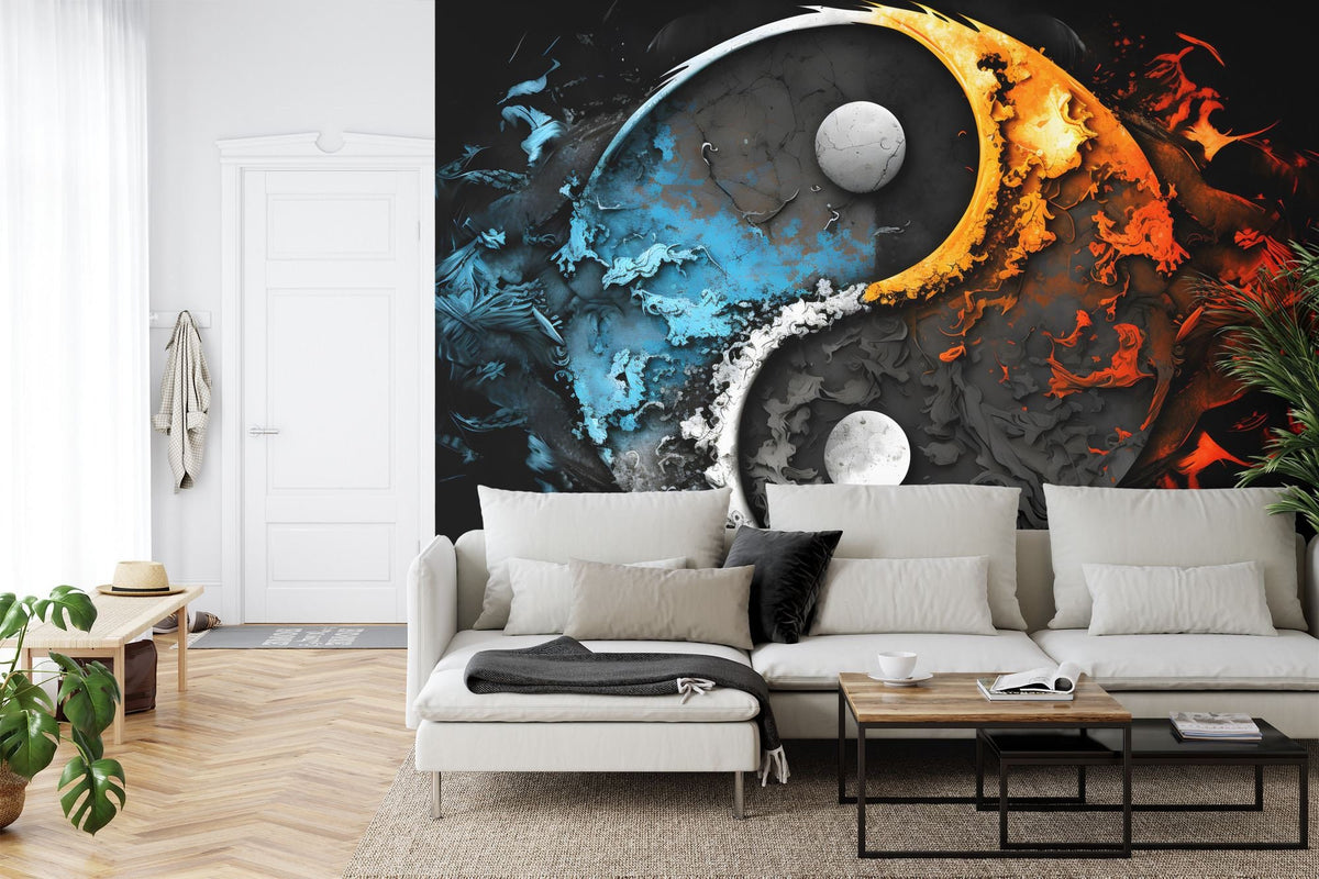 Yin Yang Abstract Symbol Wallpaper Mural - product image 2