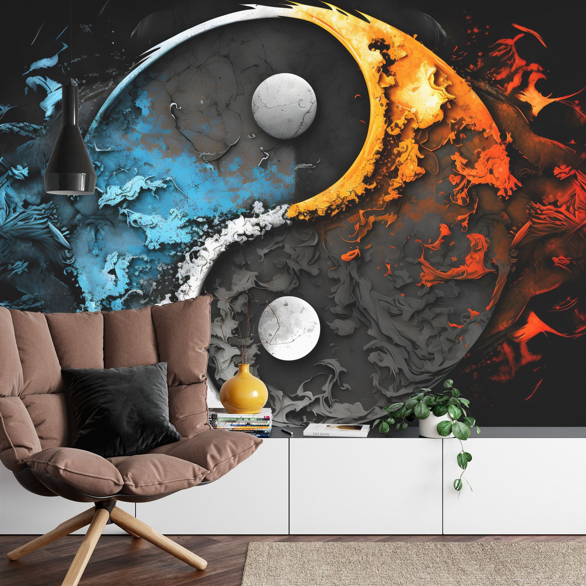 Yin Yang Abstract Symbol Wallpaper Mural - product image 6