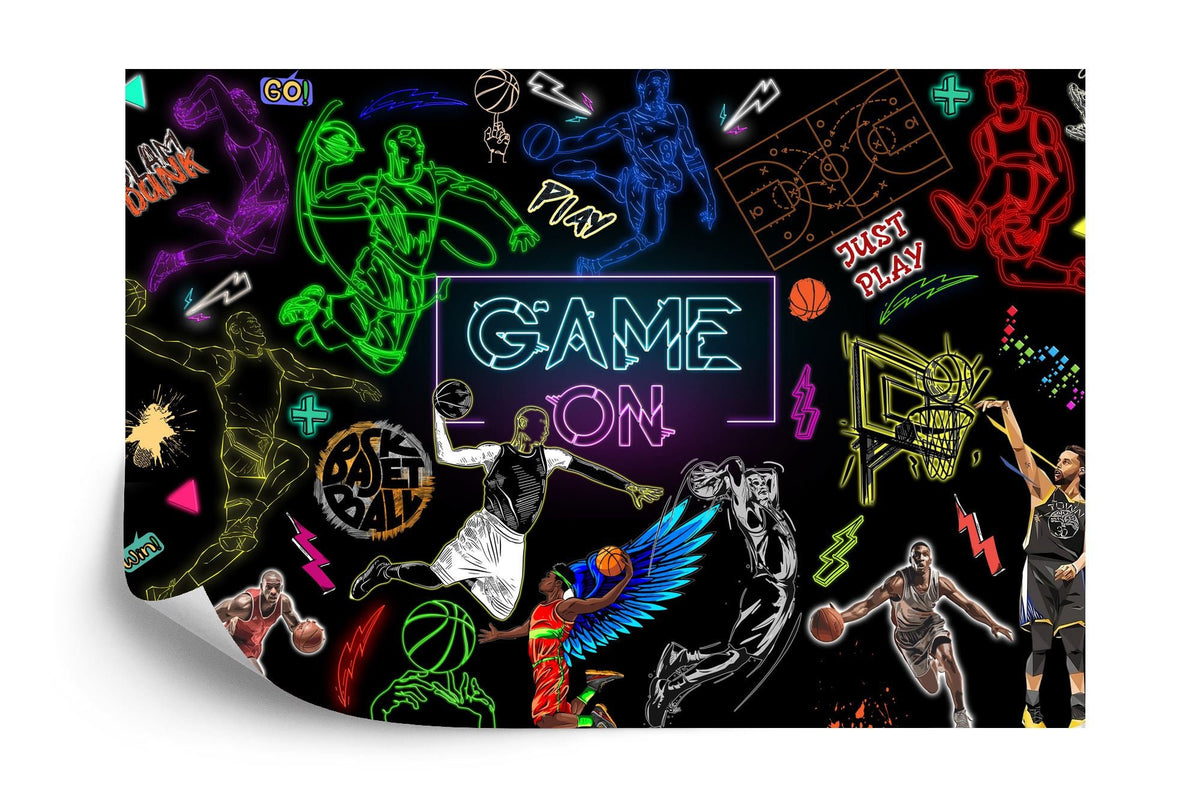 Neon Basketball Urban Gym Wall Mural - product image 7