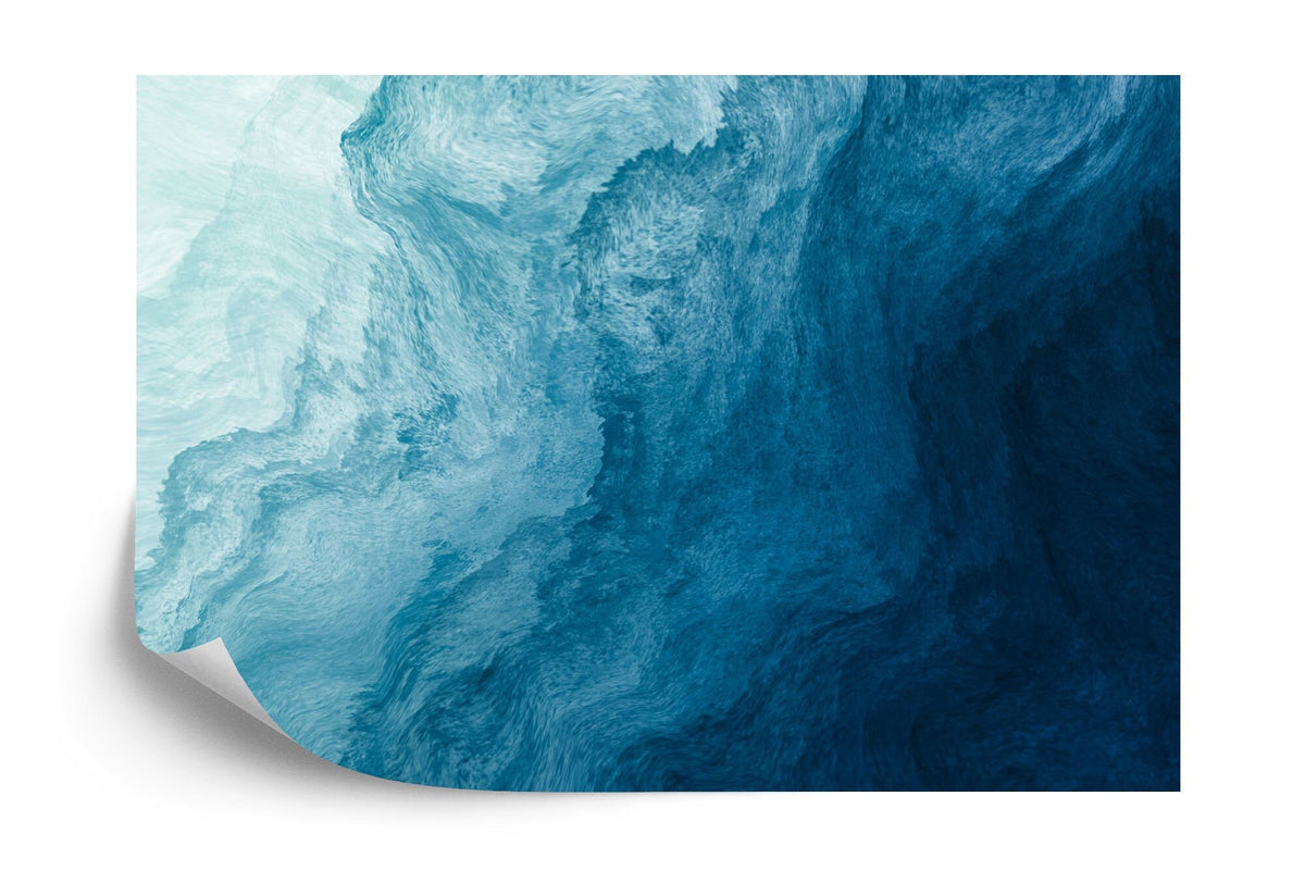 Deep Blue Abstract Watercolor Gradient Wallpaper - product image 7
