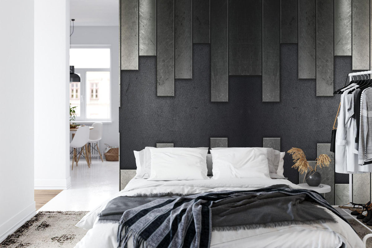 Vintage Black and Grey Industrial Grunge Wall Mural - product image 4