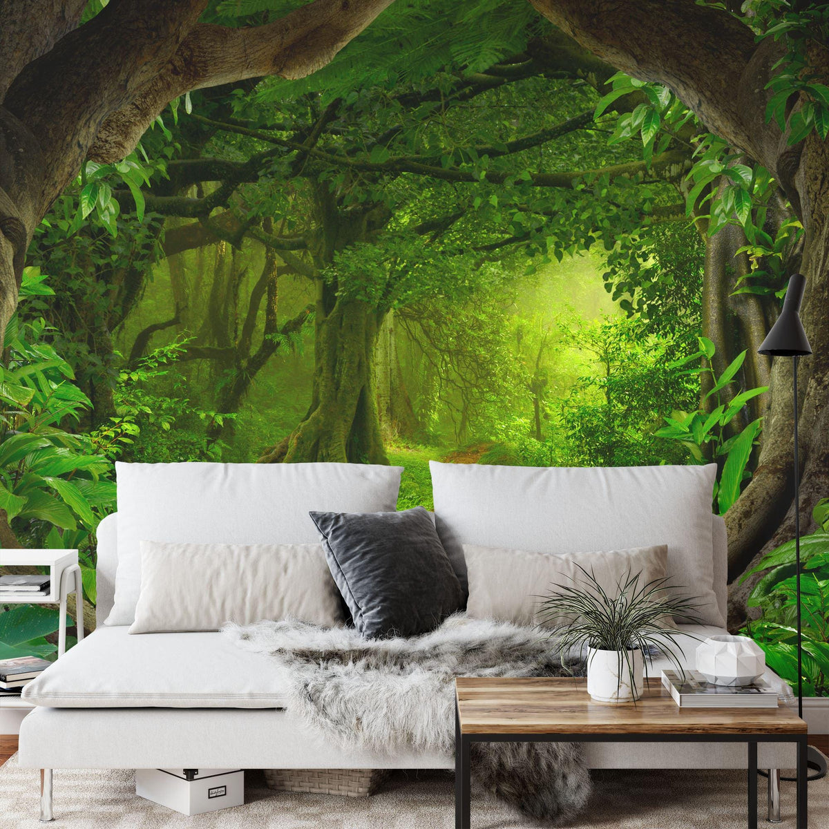 Tropical Green Jungle Forest Wallpaper Mural - product image 5