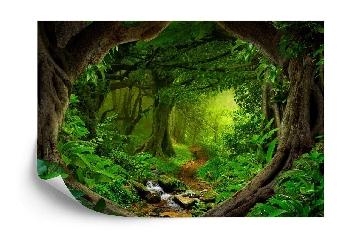 Tropical Green Jungle Forest Wallpaper Mural - product image 7