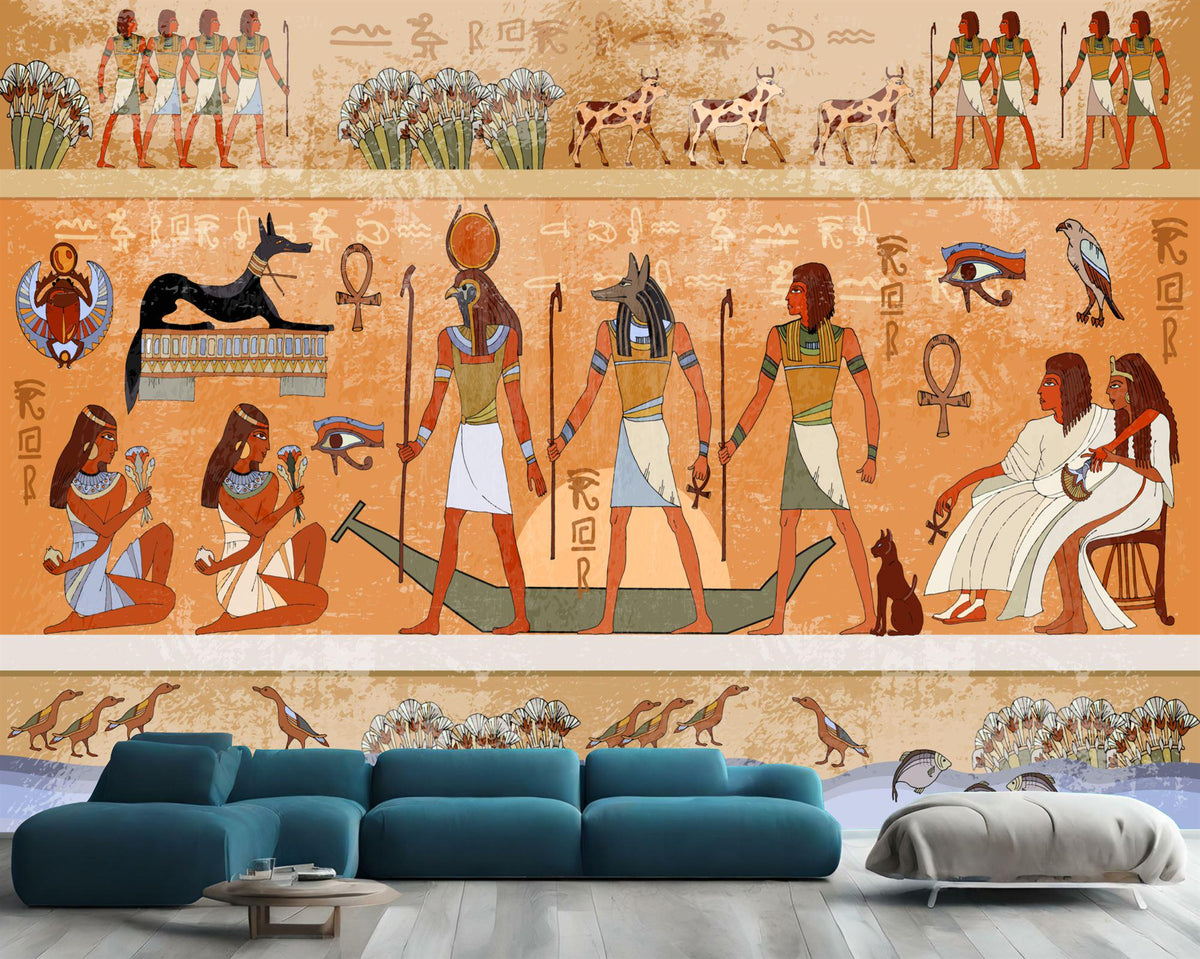 Ancient Egyptian Pharaonic Ceremony Wall Mural - product image 1