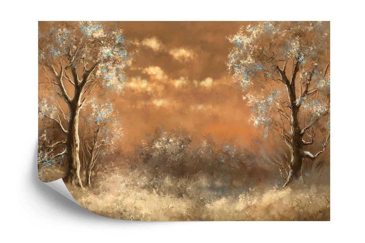 Winter Misty Morning Landscape Wallpaper Mural - product image 7