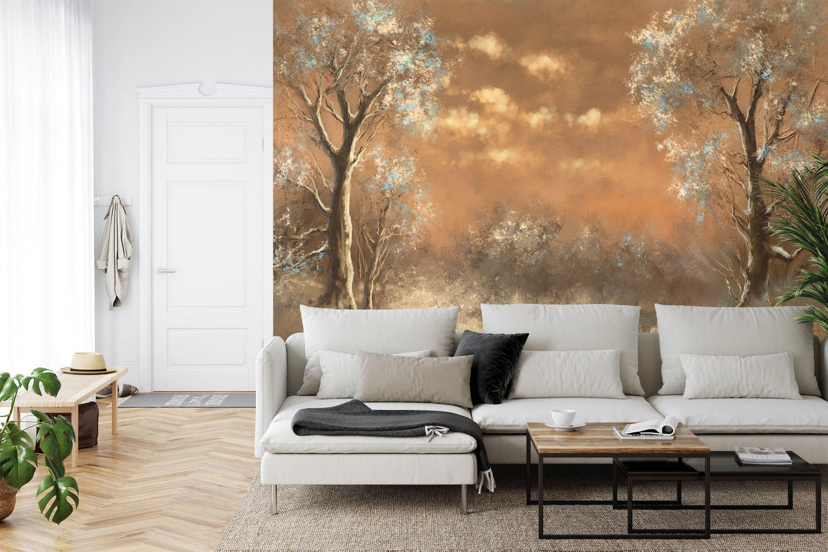 Winter Misty Morning Landscape Wallpaper Mural - product image 2