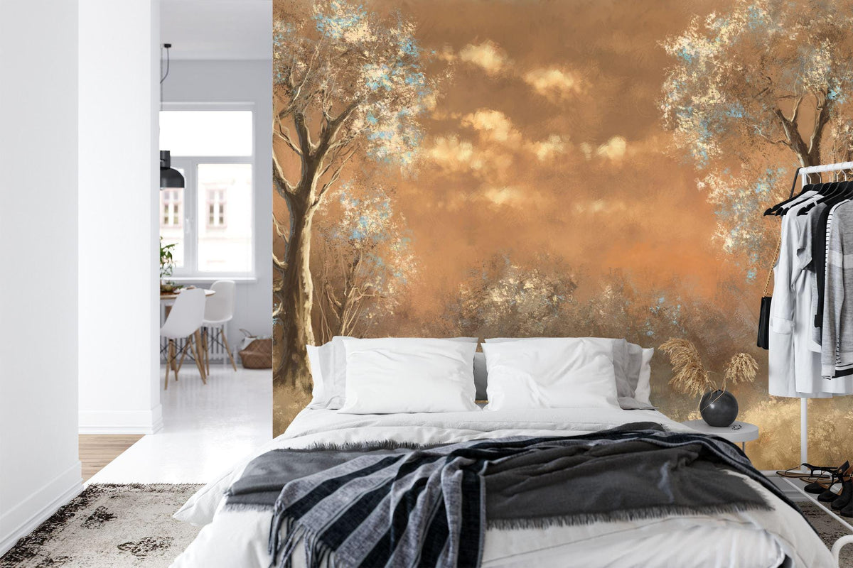 Winter Misty Morning Landscape Wallpaper Mural - product image 4