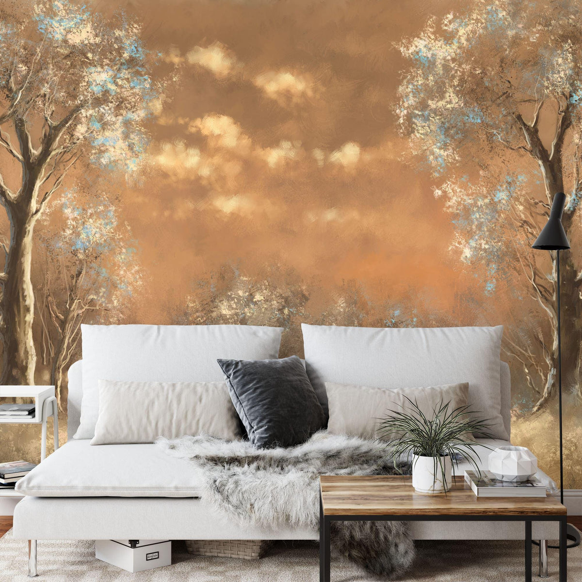 Winter Misty Morning Landscape Wallpaper Mural - product image 5