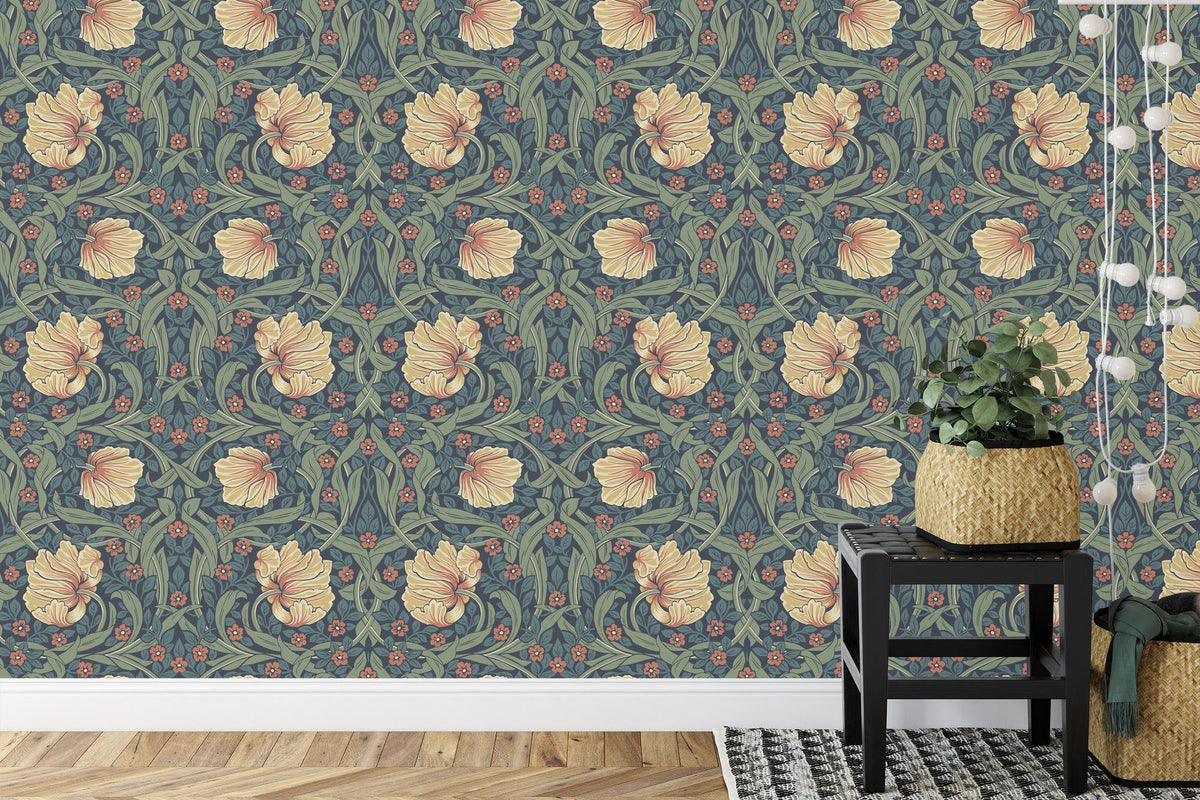 Vintage William Morris Floral Leaves Wallpaper - product image 3