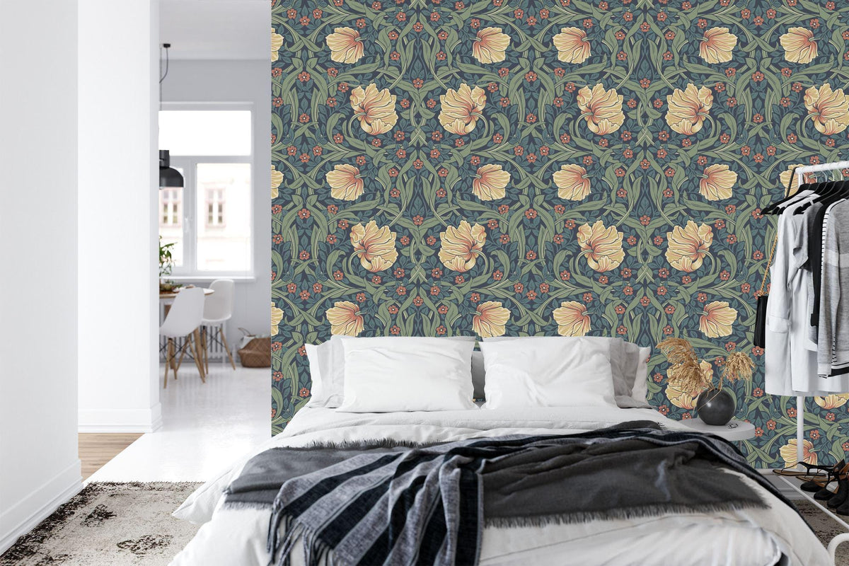 Vintage William Morris Floral Leaves Wallpaper - product image 4