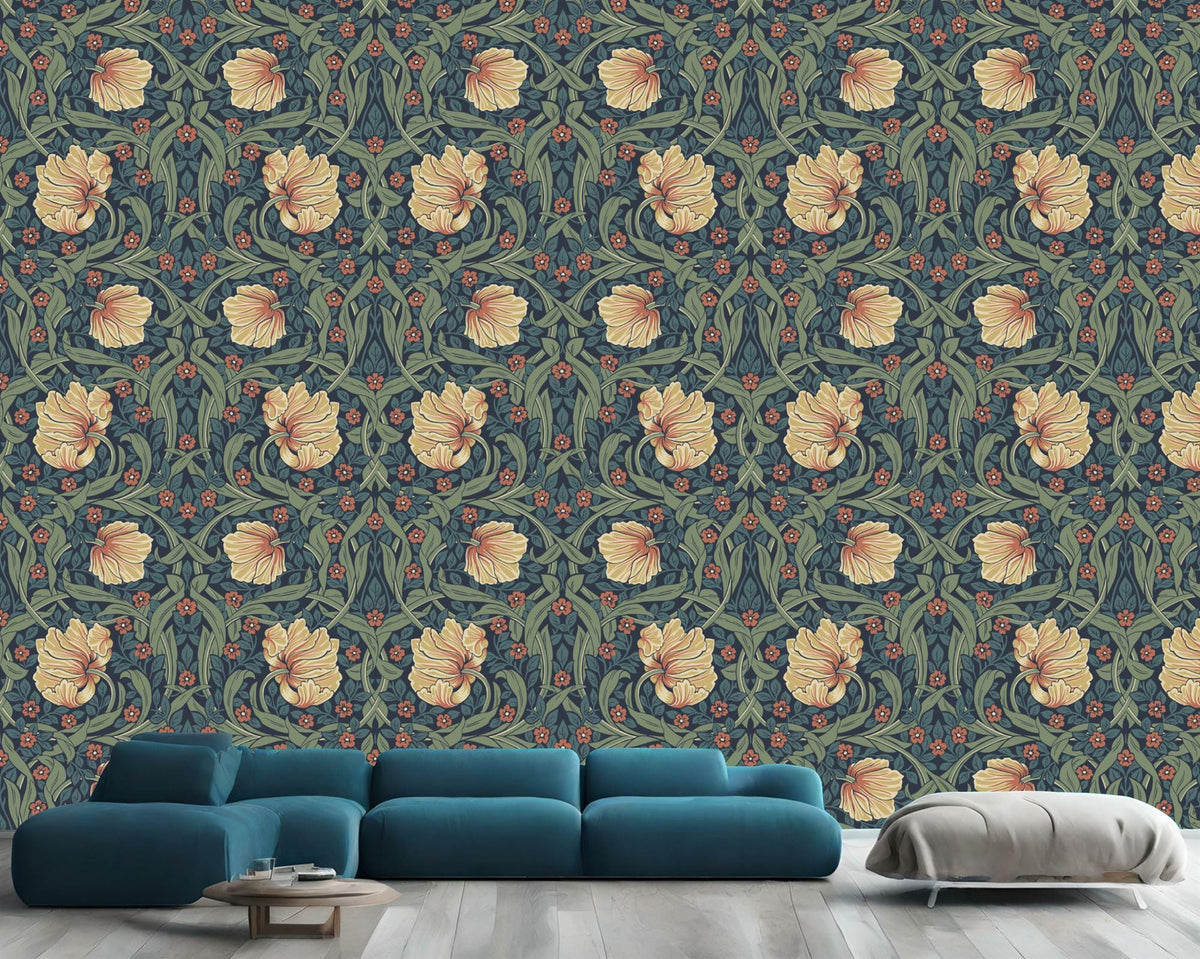 Vintage William Morris Floral Leaves Wallpaper - product image 1
