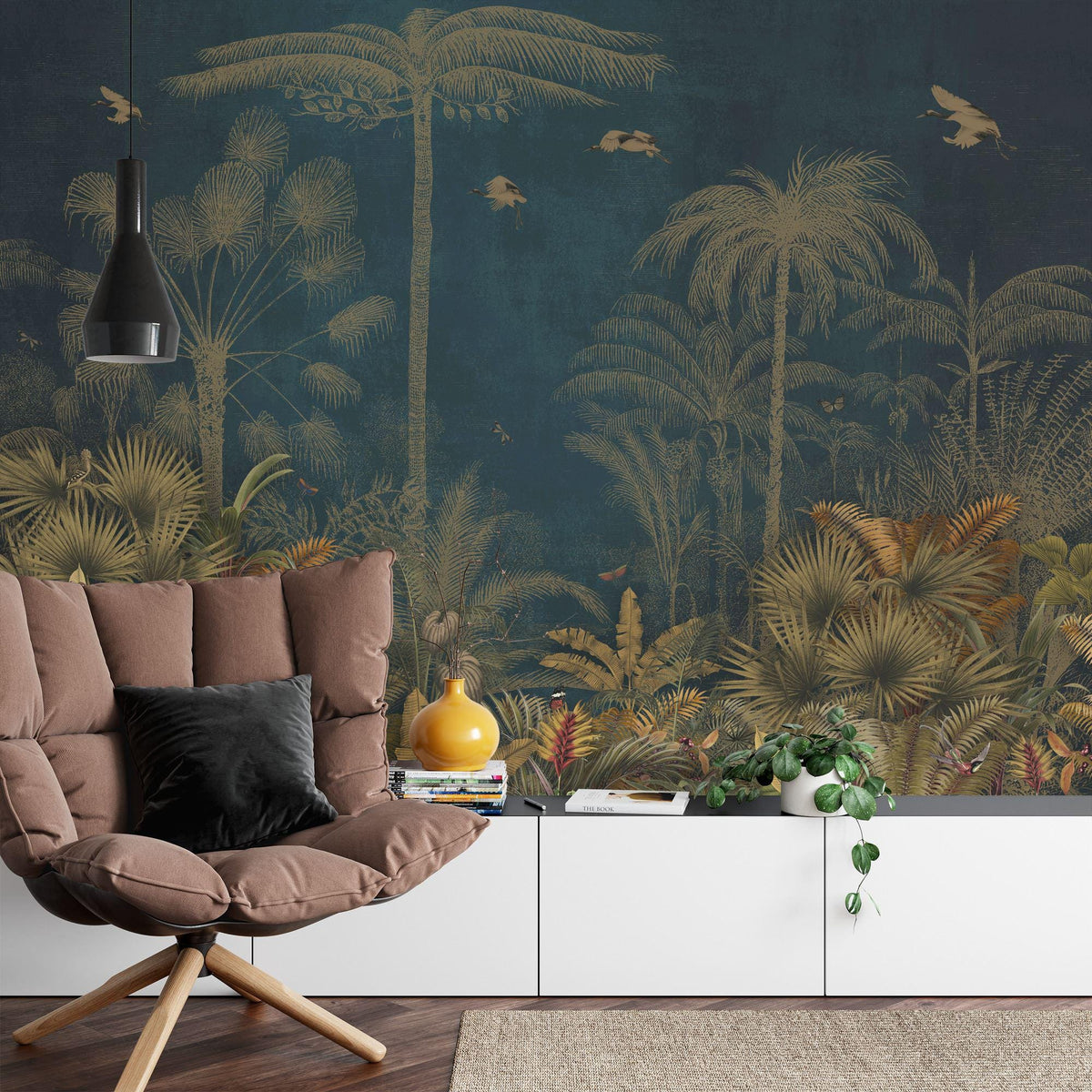 Vintage Chinoiserie Birds and Flowers Wall Mural - product image 6