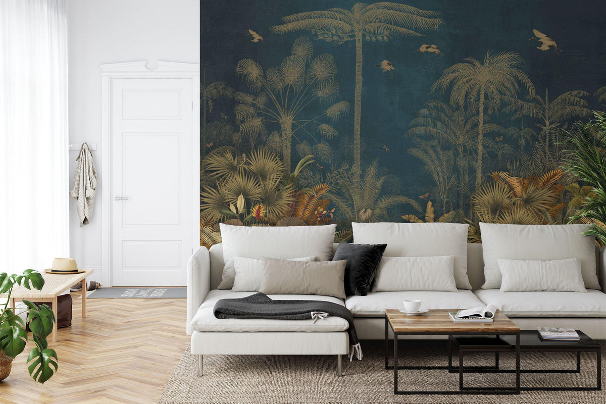 Vintage Chinoiserie Birds and Flowers Wall Mural - product image 2