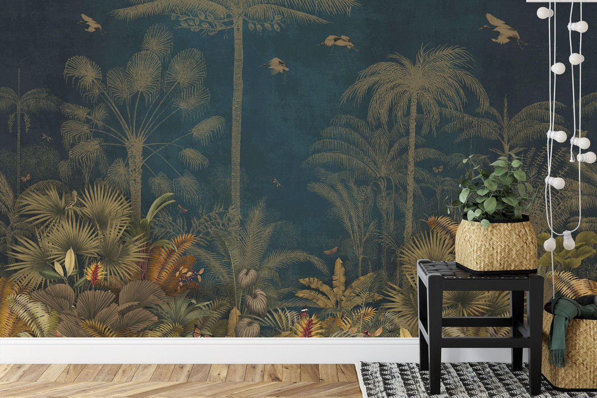 Vintage Chinoiserie Birds and Flowers Wall Mural - product image 3