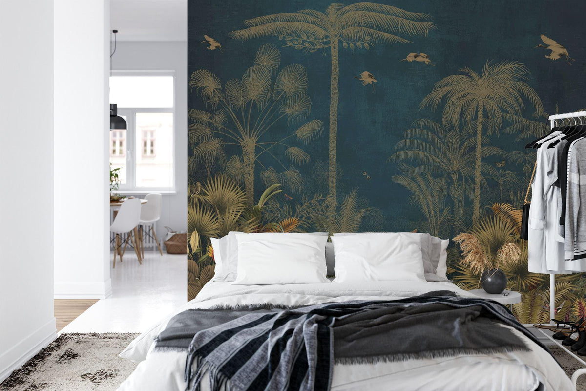 Vintage Chinoiserie Birds and Flowers Wall Mural - product image 4