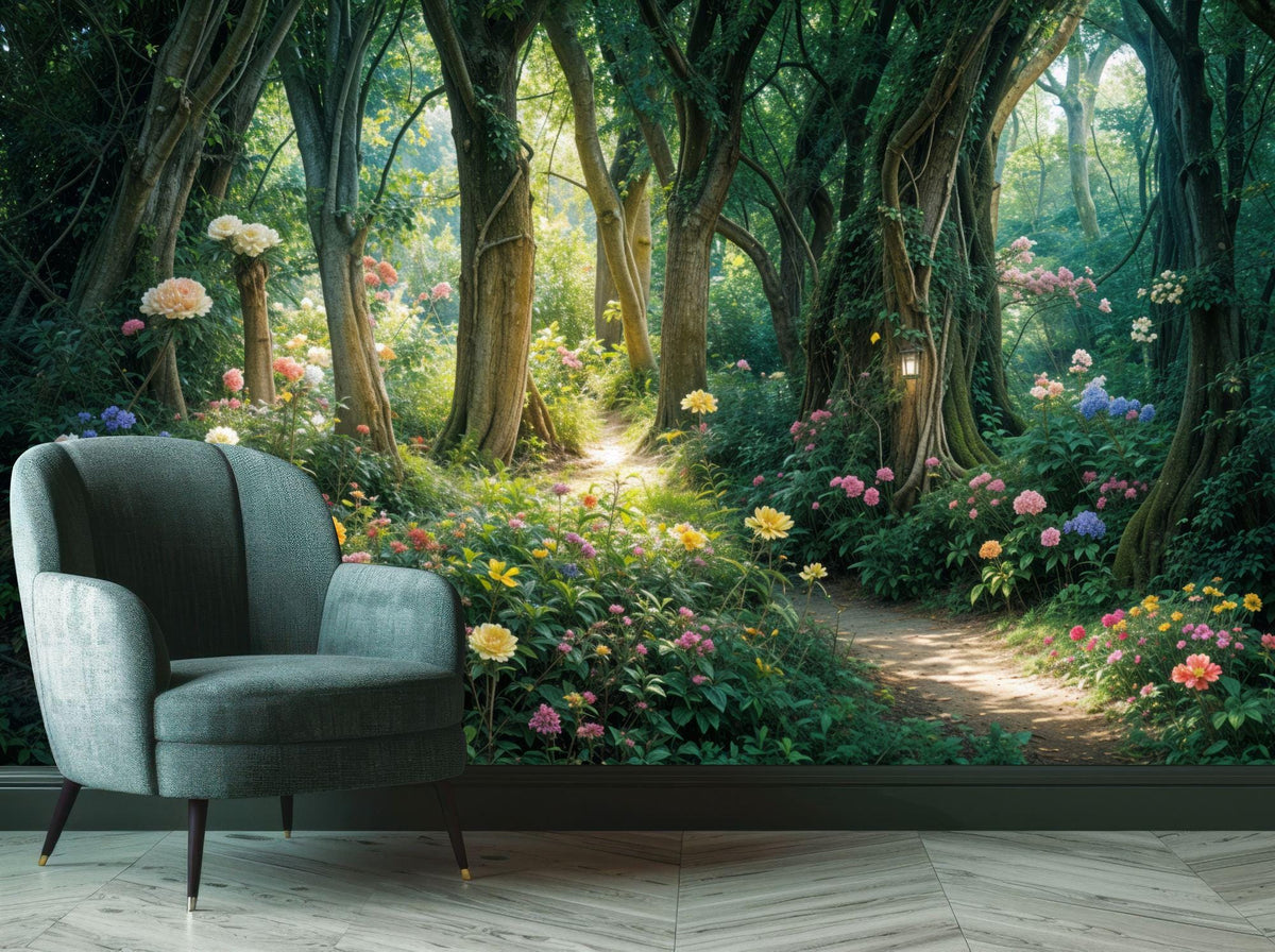 Enchanted Forest Trees Kids Room Wallpaper Mural - product image 1