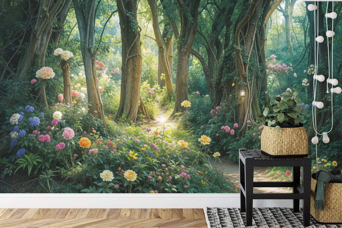 Enchanted Forest Trees Kids Room Wallpaper Mural - product image 3